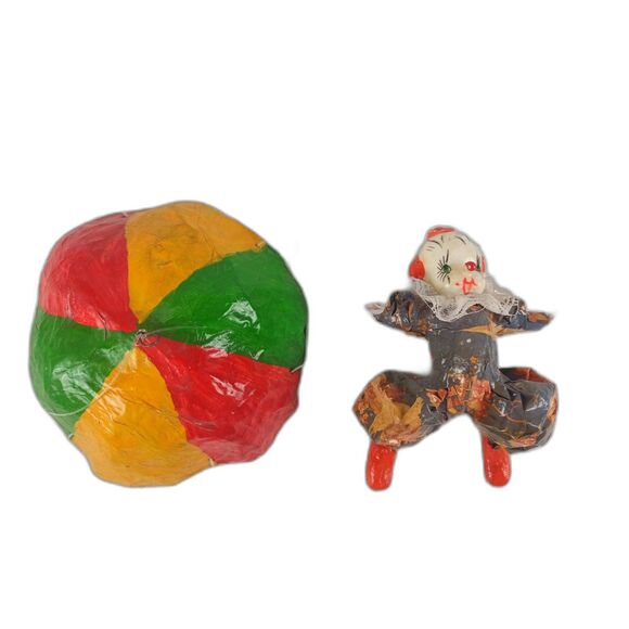 Clown With Parachute Paper Mache Clown In The Sky Parachute Jumping Paracord - Picture 1 of 11